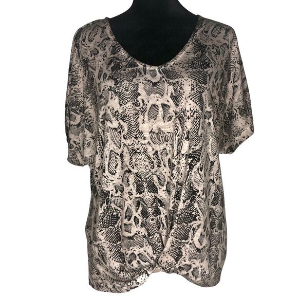 Dantelle Moon Snake V-Neck Twist Front Top - Size Small - Picture 2 of 12